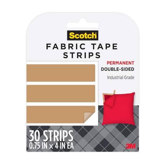 Scotch® 3/4" x 4" Fabric Tape Strips, 30ct.